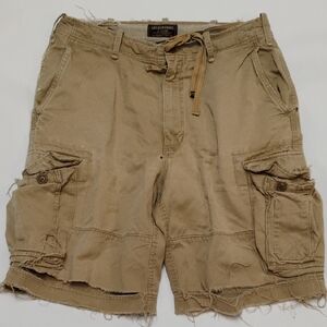 Abercrombie & Fitch Tan Cargo Shorts Relaxed Fit